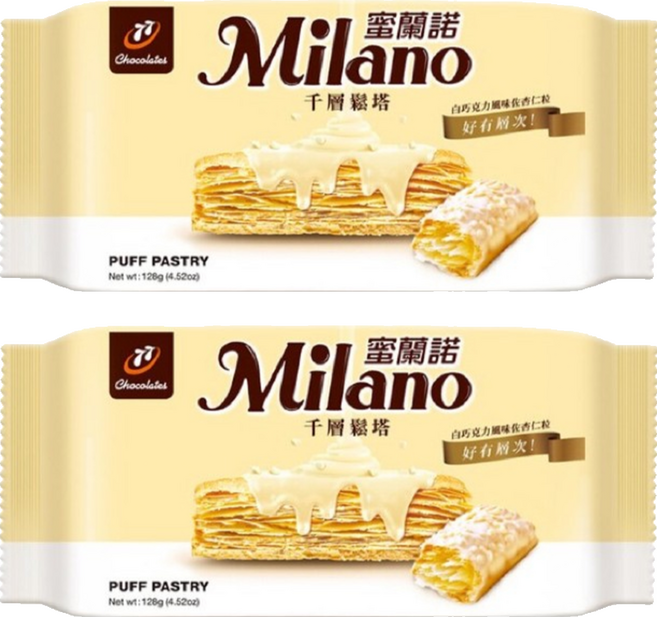 77 Milano 蜜蘭諾 千層鬆塔 8入, 128g, 2袋