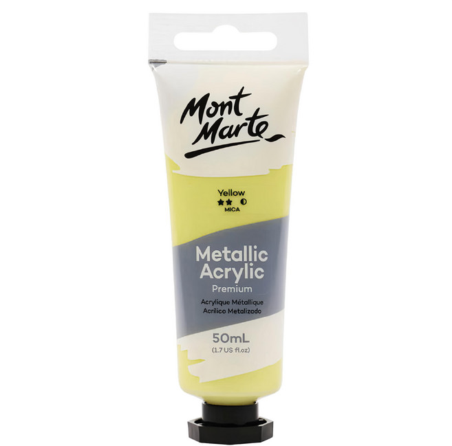 Mont Marte 蒙瑪特 金屬色壓克力 PMMT5001 金屬黃, 50ml, 1色