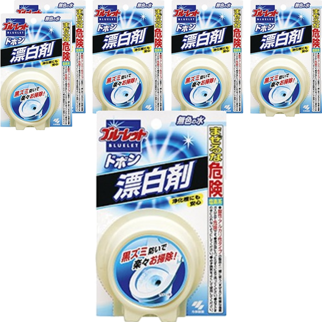KOBAYASHI 小林製藥 BLUELET 圓型馬桶芳香除菌靈 清潔漂白, 120g, 6個