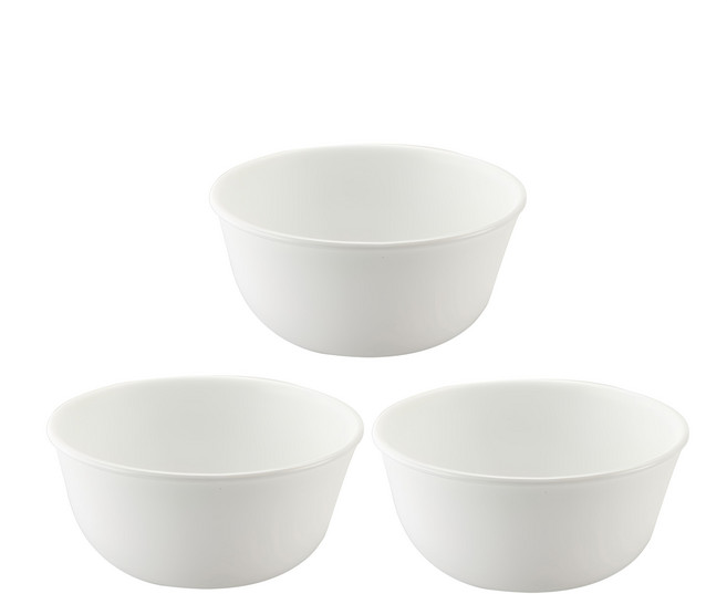 Corelle Brands 康寧餐具 餐具 素色餐碗, 白色, 3個