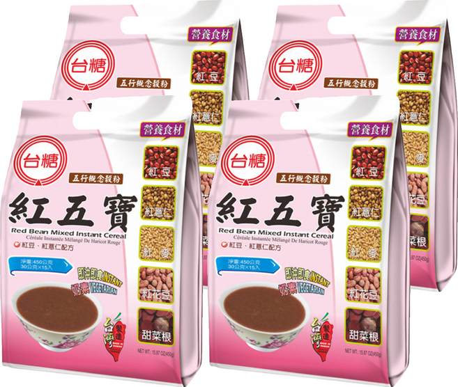 台糖 紅五寶, 4袋, 15包, 450g