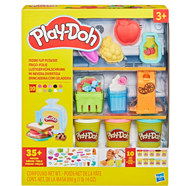 Hasbro 孩之寶 Play-Doh 培樂多 趣味廚房冰箱主題遊戲組, 1盒, 混和顏色, 850g