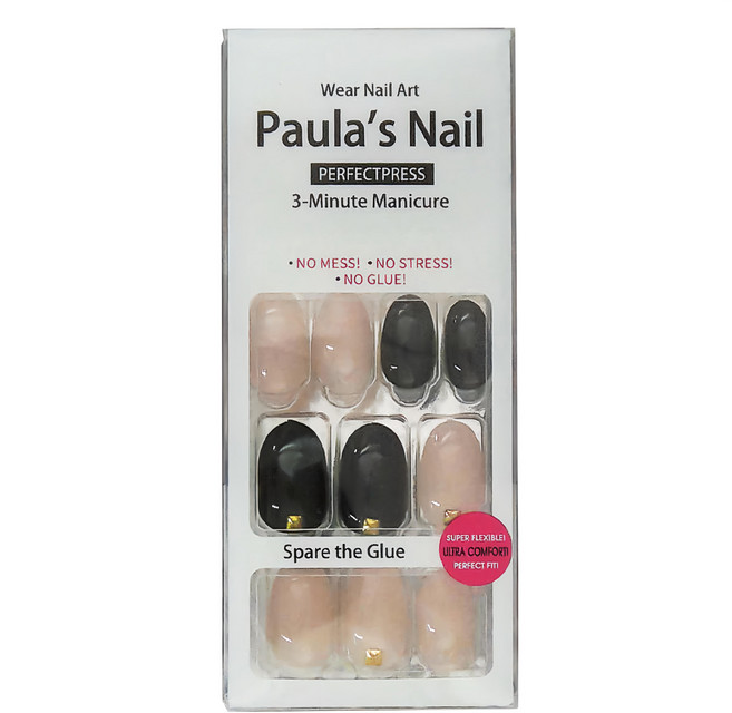 Paula's Nail 寶拉美甲 光療秒貼美甲 時尚巴黎24片, 時尚巴黎, 1組
