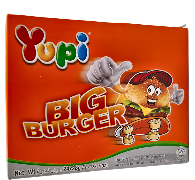 Yupi 大漢堡軟糖, 672g, 1盒