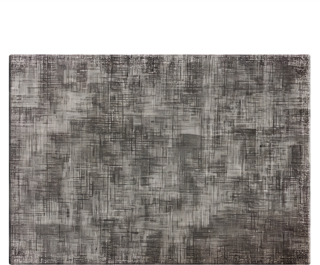 簡約典雅防水隔熱雙面PU皮革餐墊, 43 x 30cm 厚0.3mm, 黑白色, 1個