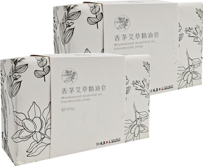 A TSAO HOUSE 阿皂屋 香茅艾草精油手工皂 200g, 2組