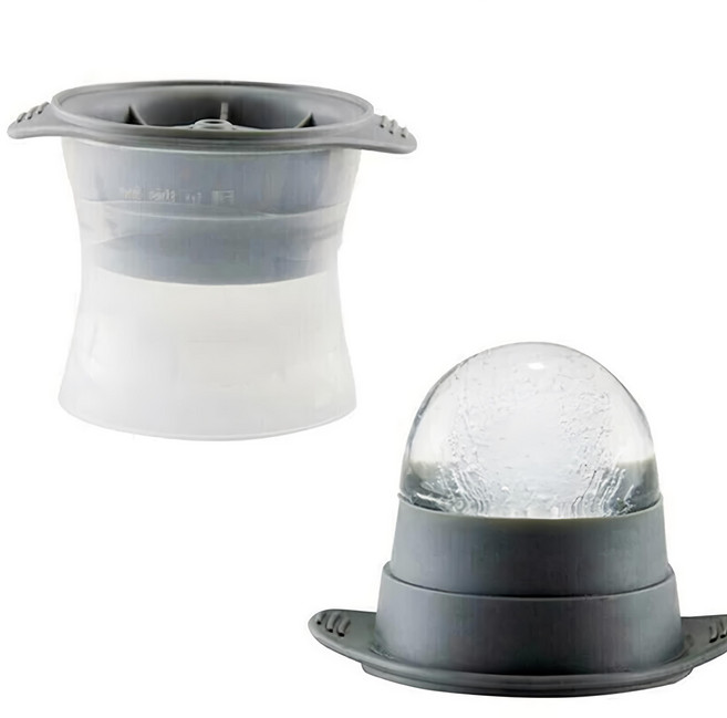 E.dot 多功能製冰模具 威士忌冰球 灰色 PP矽膠材質, 1個