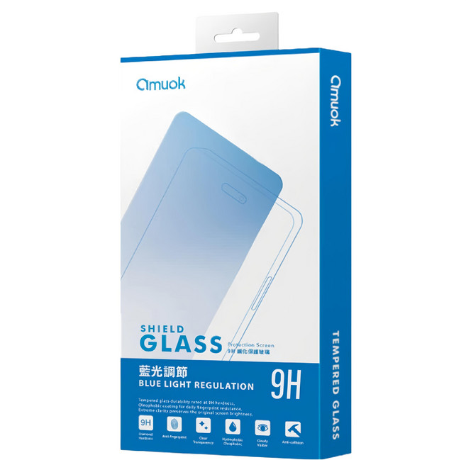 amuok 艾默克 滿版 鋼化玻璃保護貼 iPhone 16 Pro Max 9H 霧面 藍光調節 防指紋