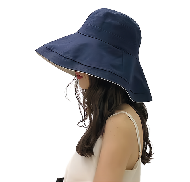 KissDiamond 大帽檐雙面可摺疊遮陽帽 KD-0867