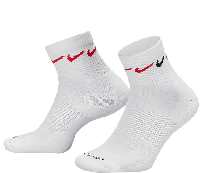 NIKE 耐吉 男女基本款短襪 DH3827902M, 白色, 1雙