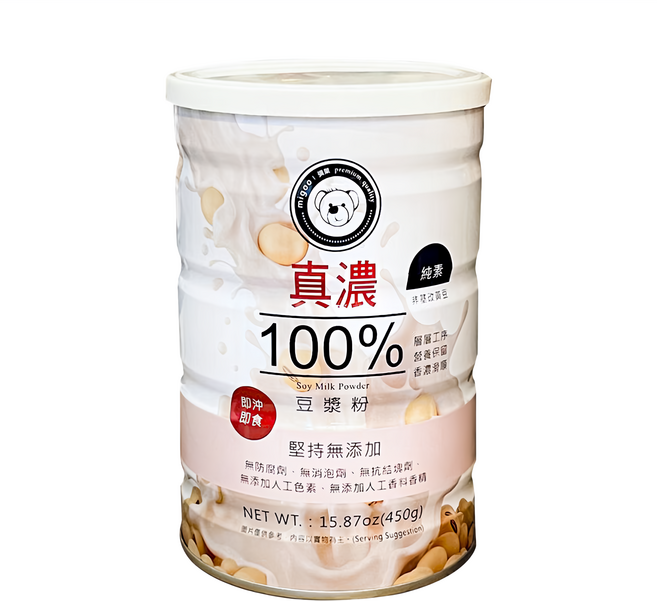 migoo 彌菓 真濃100%豆漿粉 熟粉, 450g, 1罐