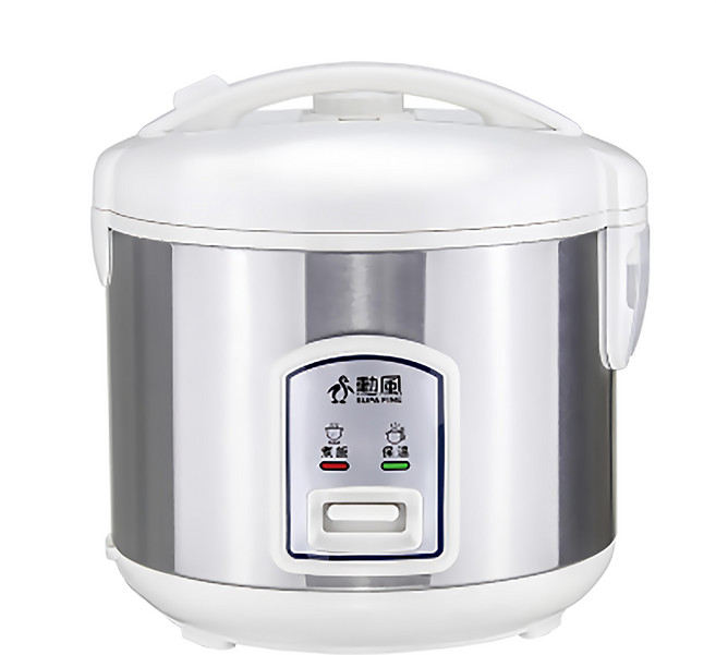 SUPA FINE 勳風 3-5人份電子鍋 1.5公升 不鏽鋼外殼 單鍵操作, NHF-K8834, 白色 + 不鏽鋼色
