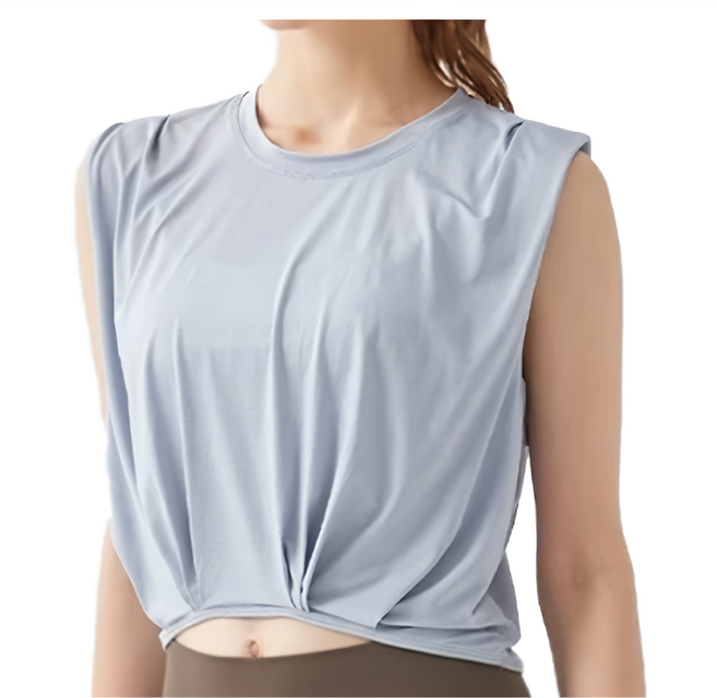 高彈性顯瘦修身排汗短版運動背心