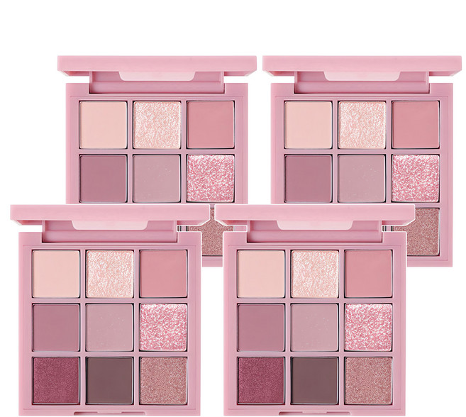 小麥購物 九色眼影盤 S298 38g, 煙粉玫瑰, 4個