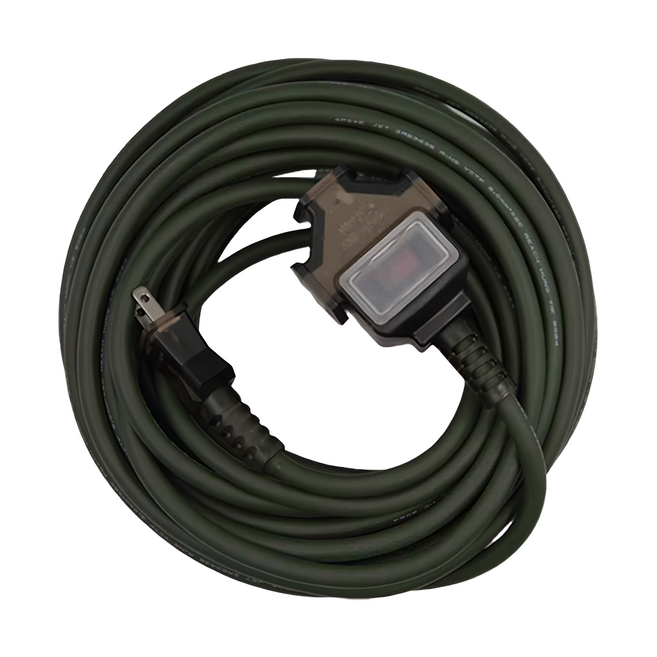 PowerSync 群加 2P 1對3工業用動力延長線 TU3C5150, 軍綠色, 1條, 15m