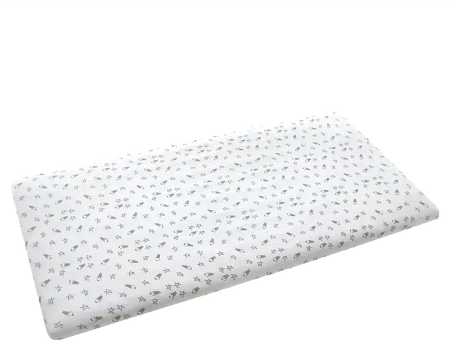 baa baa sheepz 抱抱羊 Mattress Sheet 嬰兒床單, 白色小星星羊, 1個