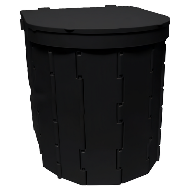 OMAX 歐妹思 行動折疊馬桶 + 凝固劑 12包 + 清潔袋 12個 展開(28 x 33 x 30cm) x 收納(28 x 33 x 7cm) 1.4kg, 黑色, 1組