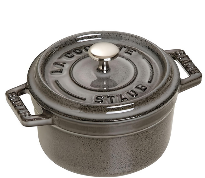staub 圓型琺瑯鑄鐵鍋, 10cm, 灰色, 1個