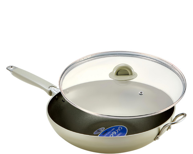 RIKEN LO-30煎炒鍋 附蓋, 30cm, 1組