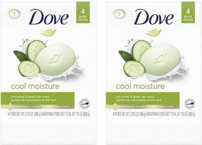 Dove 多芬 涼感保濕沐浴皂 小黃瓜綠茶香, 106g, 8顆