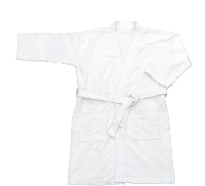 極夢工房 浴袍 親膚柔軟 快速吸水 嚴選材質 不易掉毛屑 精緻車縫 實用耐穿, 白色, 1件