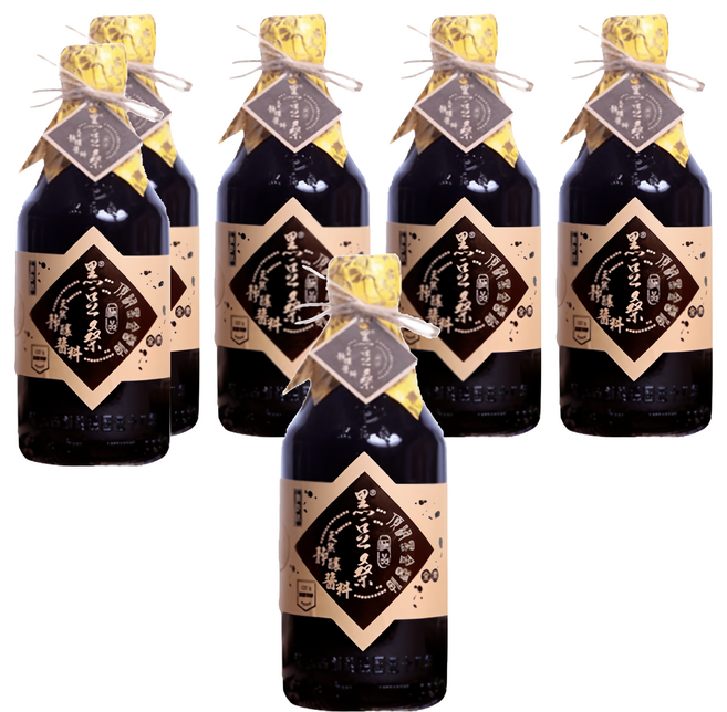黑豆桑 天然極品黑金醬油, 550ml, 6瓶