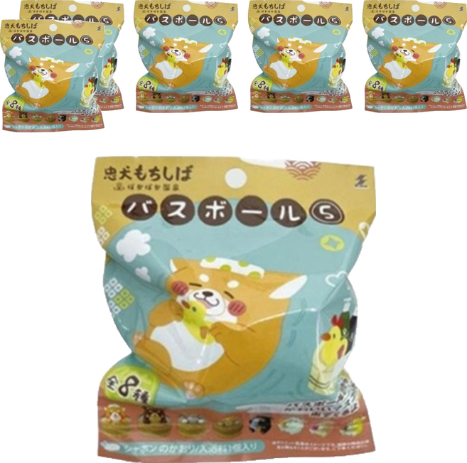 SK JAPAN 忠犬沐浴球 附玩具 溫泉 6歲以上適用, 75g, 6個