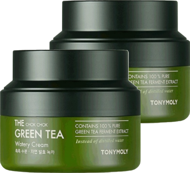 TONYMOLY 綠茶保濕霜 含有發酵綠茶提取物, 100ml, 2罐