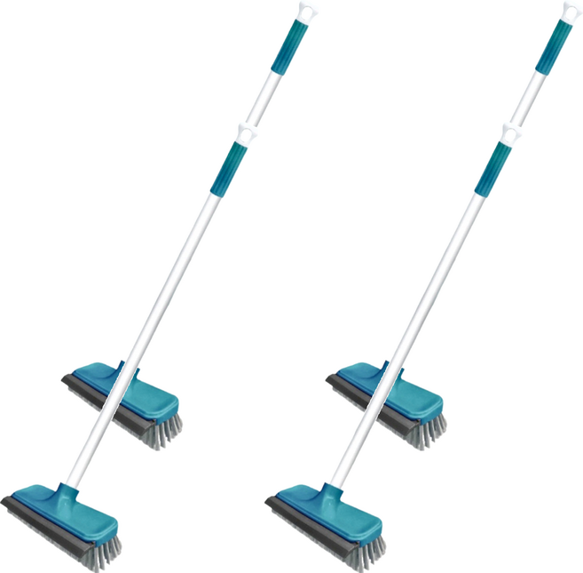 EASY CLEANER 家簡塵除 刮水地板刷 20 x 5 x 100cm, 白色 + 綠色, 4個