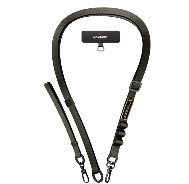 MAGEASY 2-in-1 Strap 二合一掛繩 + 掛繩片組, 岩石灰, 1組