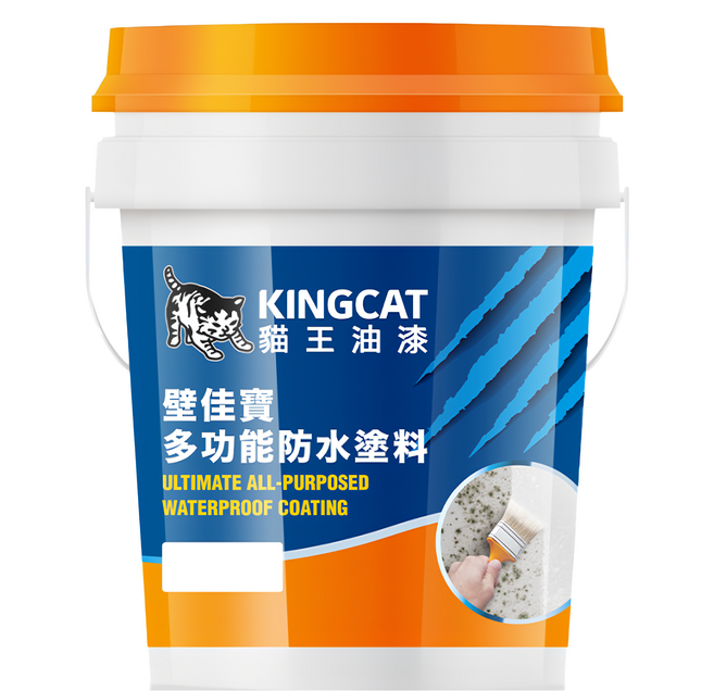 KINGCAT 貓王油漆 壁佳寶多功能防水塗料 K1-680-87 1加侖, 櫻花紅, 3785ml, 1桶