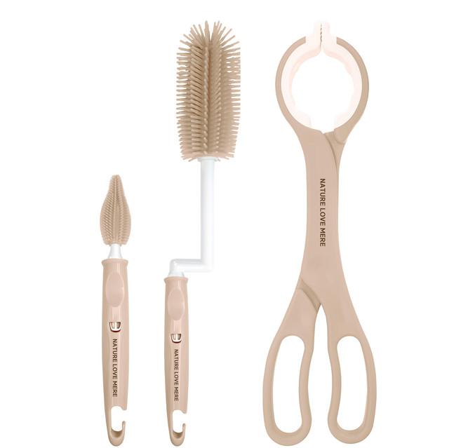 NATURE LOVE MERE 奶瓶/奶嘴清潔套組, 淺棕色, 1組