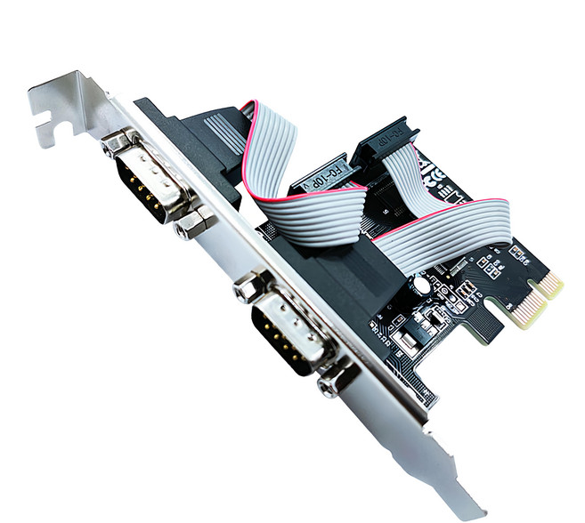 Neon 台灣霓虹 PCI-E轉RS232雙串口桌上型電腦擴充卡 120 x 65mm 黑色, EPR2, 1個