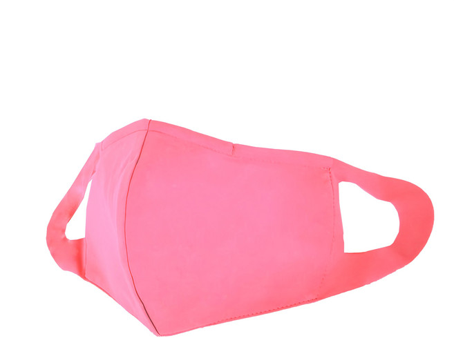 Osun 一體成型防疫3D立體三層防水運動透氣布口罩 台灣製 CE319 素色款, 粉橘色, 1入, 1片