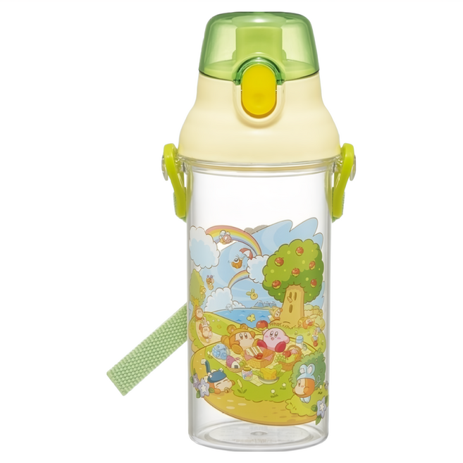 Skater PSB5TR 半透明兒童直飲水壺, 星之卡比 綠色, 480ml, 1個