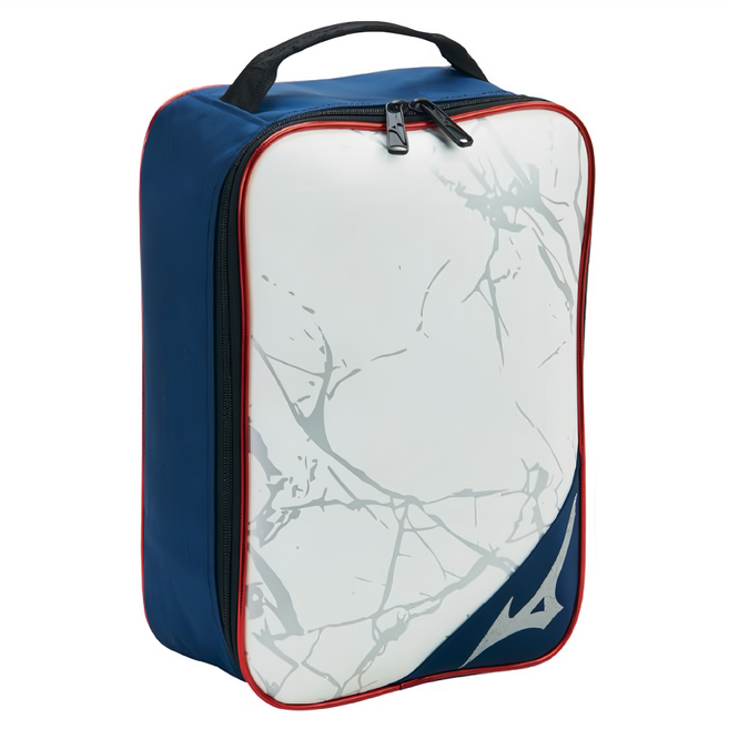 Mizuno 美津濃 棒壘專用鞋袋 PVC 附可拆卸PE版 防釘鞋穿刺 1FTKB51314, 白藍, 1個