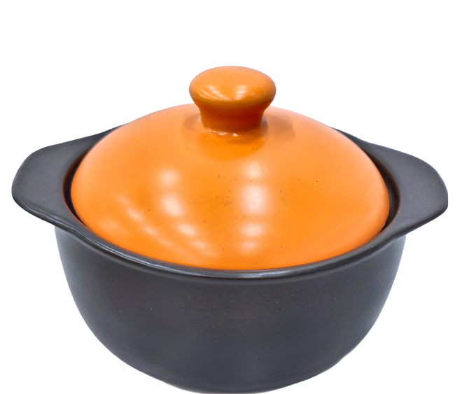 新食器 台灣製個人鍋 O 1L, 橘色 + 黑色, 1個, 16cm