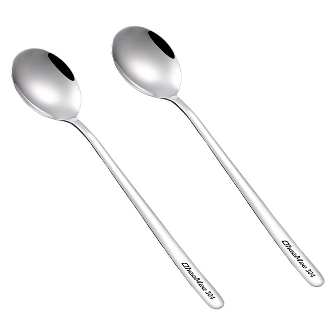 CheeMee 企美 加厚304不鏽鋼湯匙/點心匙/甜點匙/飯匙/餐具 L(20.5cm), 銀色, 1組, 2支湯匙
