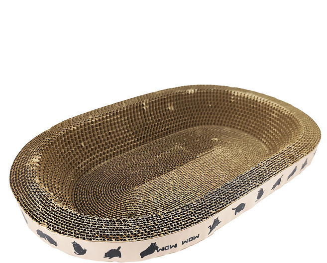 瓦楞紙貓抓盆 附貓薄荷 45 x 30 x 9cm, 單色, 1個