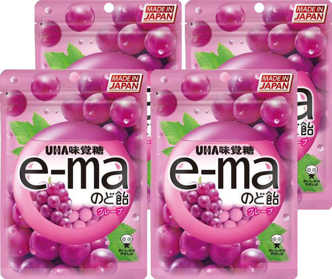 e-ma UHA 味覺糖 葡萄味, 50g, 4包