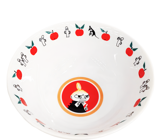 yamaka 山加商店 嚕嚕米 Moomin 陶瓷碗 直徑15x7CM 容量580ML 日本原產, 小不點 白色, 1個