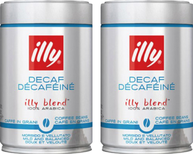 illy 意利咖啡 低咖啡因咖啡豆 全豆 無研磨, 咖啡豆(無研磨), 250g, 2罐
