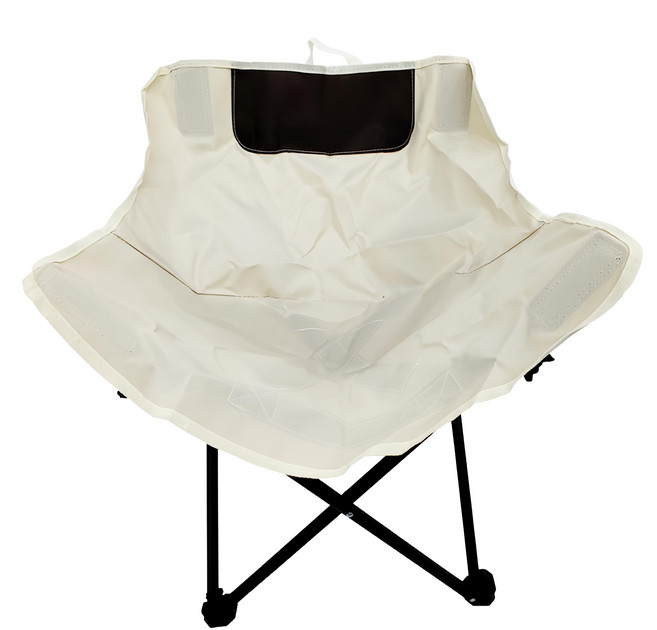 葉子小舖 折疊月亮椅 金屬+布 白色 成人款, 1個