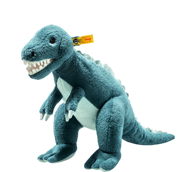 Steiff 德國金耳釦泰迪熊 黃標玩偶, 35cm, Soft Cuddly Friends Thaisen T-Rex, 1個
