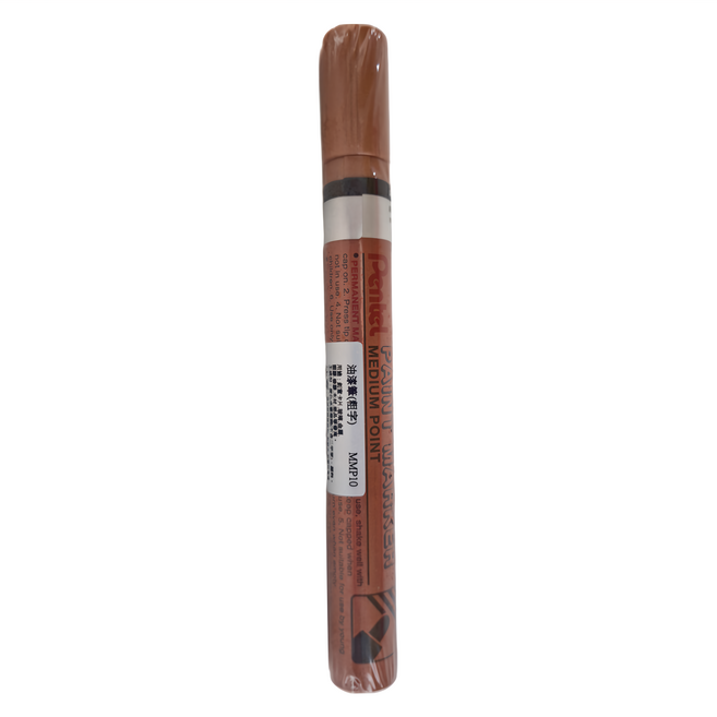 Pentel 飛龍文具 油漆筆 MMP10 粗字 MMP10-ME青銅 12支, 1色, 1盒