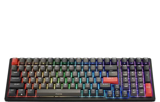irocks 艾芮克 無線機械鍵盤 原廠保固, K86R, Gateron青軸, 黑色, 1個