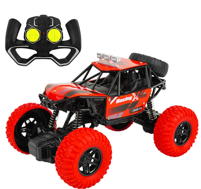 1:18 遙控彈簧避震越野車 + USB3.7V充電電池 + 遙控器 11808, 紅色, 1組