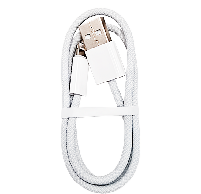 POLYWELL 寶利威爾 USB To Lightning PD編織快充線 3A PW15-W45-M902, 0.5m, 灰白色, 1條