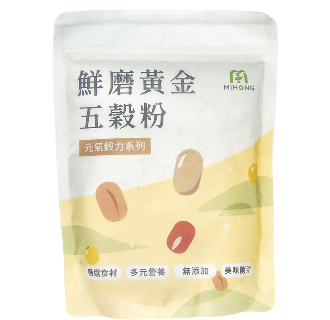 MIHONG 米鴻生醫 元氣穀力 鮮磨黃金五穀粉, 30g, 1袋, 10份