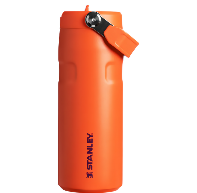 STANLEY 台灣公司貨 輕重力系列 IceFlow Aerolight 摺疊吸管杯, 熱帶橘, 470ml, 1個